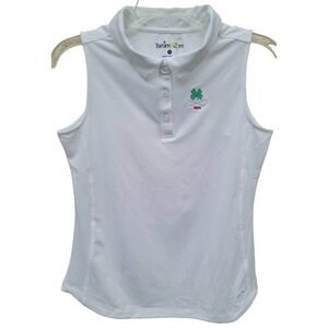 Turtles & Tees Girl XL Golf Sleeveless Performance Polo Shirt In White 1894 NWT